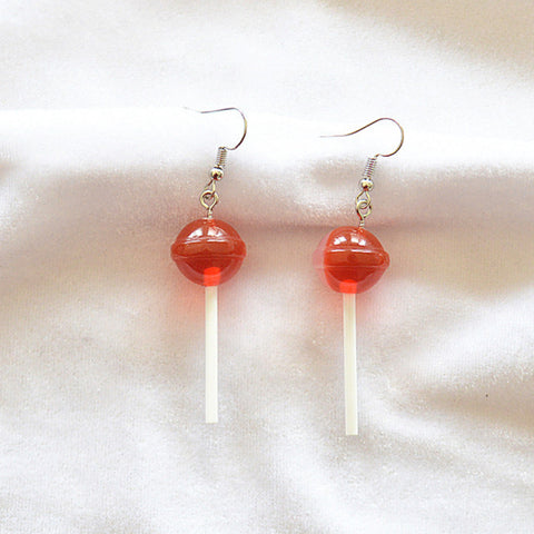 Lovely Fruit Tea Cup Earrings Creative Funny CrystalJewelry personality