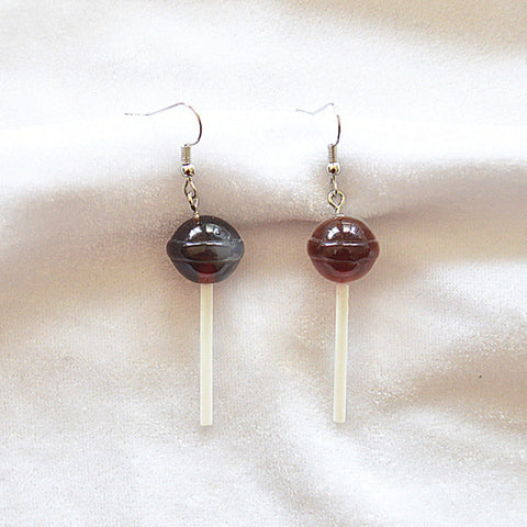Lovely Fruit Tea Cup Earrings Creative Funny CrystalJewelry personality