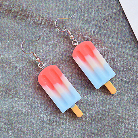 Lovely Fruit Tea Cup Earrings Creative Funny CrystalJewelry personality