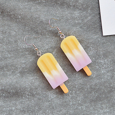 Lovely Fruit Tea Cup Earrings Creative Funny CrystalJewelry personality