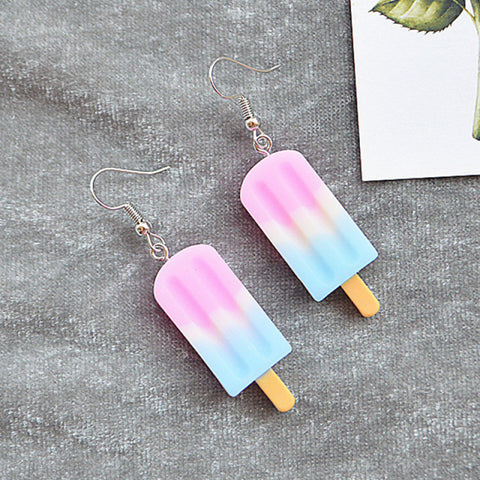 Lovely Fruit Tea Cup Earrings Creative Funny CrystalJewelry personality