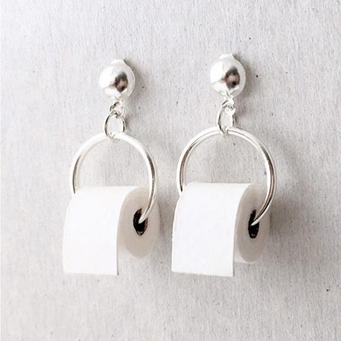 Lovely Fruit Tea Cup Earrings Creative Funny CrystalJewelry personality