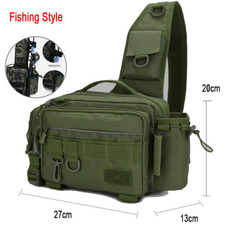 Single Shoulder Crossbody Bags Waist Pack Fish Lures Gear Utility