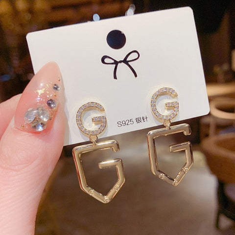 Long Dangle Earrings For Women Full Crystal Pearl Tassel Drop Earring