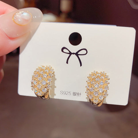 Long Dangle Earrings For Women Full Crystal Pearl Tassel Drop Earring