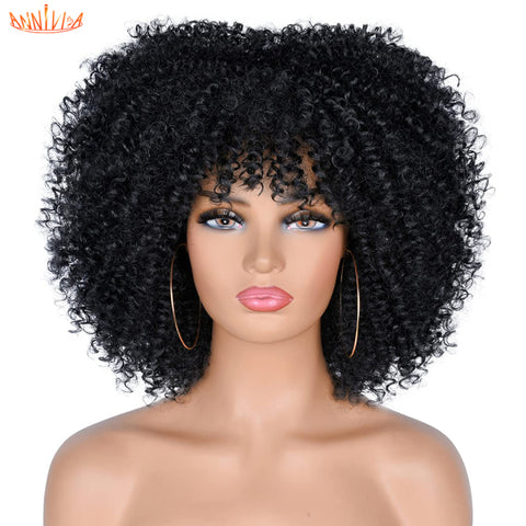 Short Hair Cosplay Wigs For Black Women High Temperature