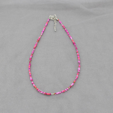 Simple Seed Beads Strand Choker Necklace Women String Collar