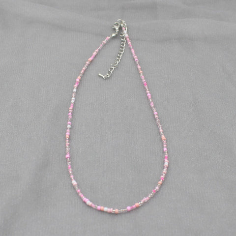 Simple Seed Beads Strand Choker Necklace Women String Collar