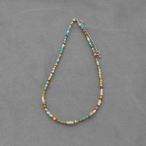 Simple Seed Beads Strand Choker Necklace Women String Collar