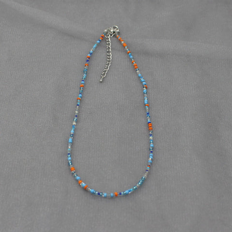 Simple Seed Beads Strand Choker Necklace Women String Collar