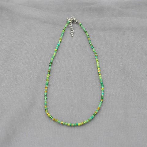 Simple Seed Beads Strand Choker Necklace Women String Collar