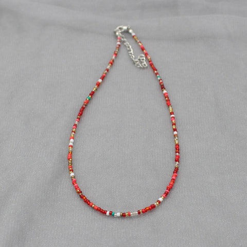 Simple Seed Beads Strand Choker Necklace Women String Collar