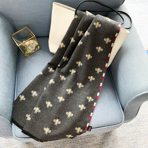 Long double-sided cashmere shawl scarf Inpluser