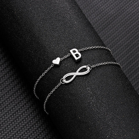 Summer New A-Z Letter Initial Anklets For Women  Foot Jewelry