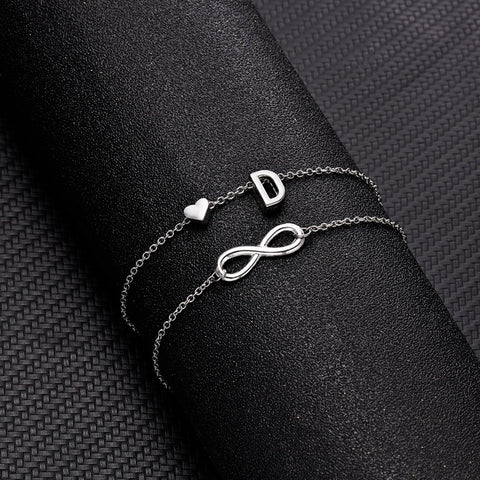 Summer New A-Z Letter Initial Anklets For Women  Foot Jewelry