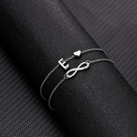 Summer New A-Z Letter Initial Anklets For Women  Foot Jewelry