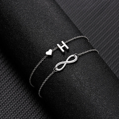 Summer New A-Z Letter Initial Anklets For Women  Foot Jewelry