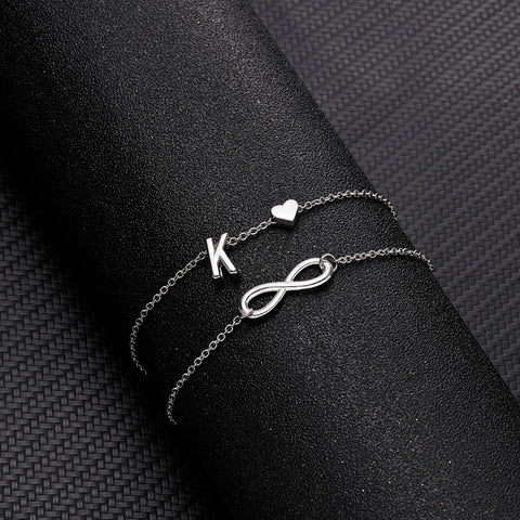 Summer New A-Z Letter Initial Anklets For Women  Foot Jewelry