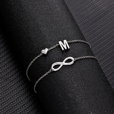 Summer New A-Z Letter Initial Anklets For Women  Foot Jewelry