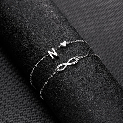 Summer New A-Z Letter Initial Anklets For Women  Foot Jewelry