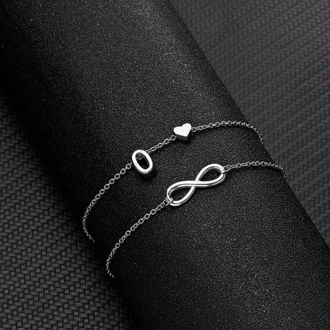 Summer New A-Z Letter Initial Anklets For Women  Foot Jewelry