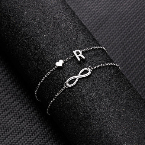 Summer New A-Z Letter Initial Anklets For Women  Foot Jewelry