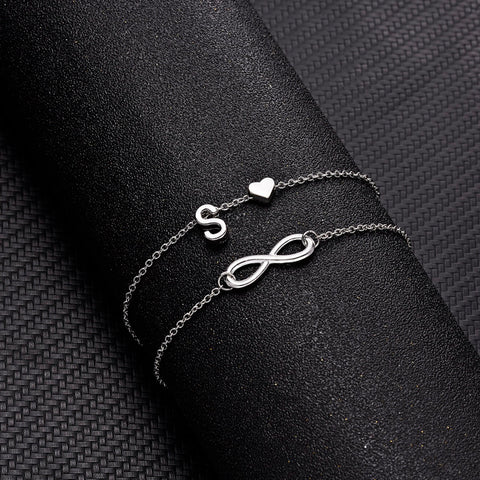 Summer New A-Z Letter Initial Anklets For Women  Foot Jewelry