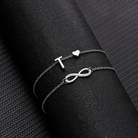 Summer New A-Z Letter Initial Anklets For Women  Foot Jewelry