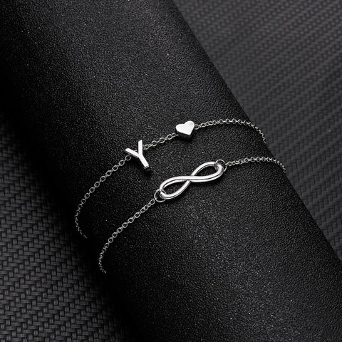 Summer New A-Z Letter Initial Anklets For Women  Foot Jewelry