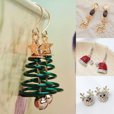 New Trendy Statement Christmas Tree Earrings For Women