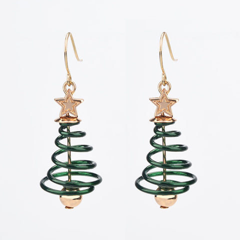 New Trendy Statement Christmas Tree Earrings For Women
