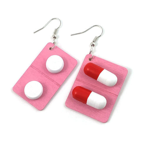 Lovely Fruit Tea Cup Earrings Creative Funny CrystalJewelry personality