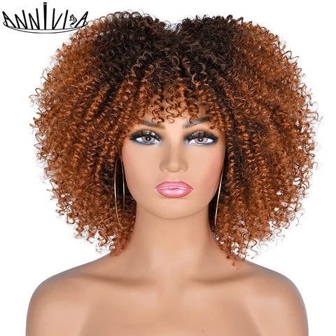 Short Hair Cosplay Wigs For Black Women High Temperature