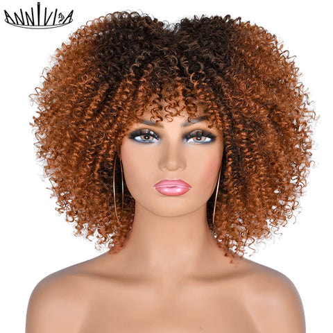 Short Hair Cosplay Wigs For Black Women High Temperature