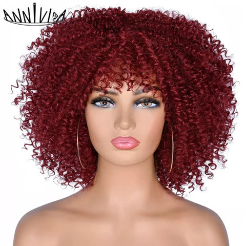 Short Hair Cosplay Wigs For Black Women High Temperature
