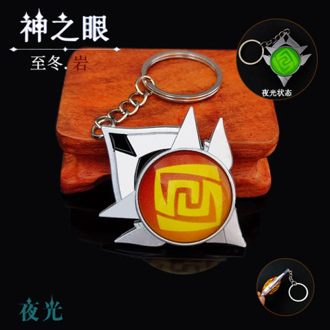 Keychain Luminous Element Weapons Eye Of Original God Toy KeyRing
