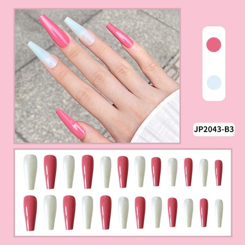 Long Coffin New Design False Full Cover Nails Inpluser