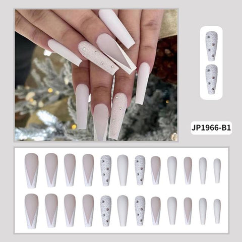 Long Coffin New Design False Full Cover Nails Inpluser