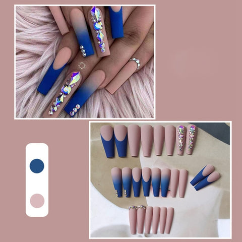 Long Coffin New Design False Full Cover Nails Inpluser