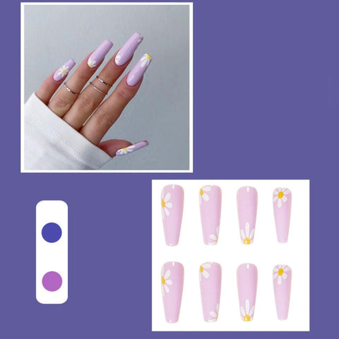 Long Coffin New Design False Full Cover Nails Inpluser