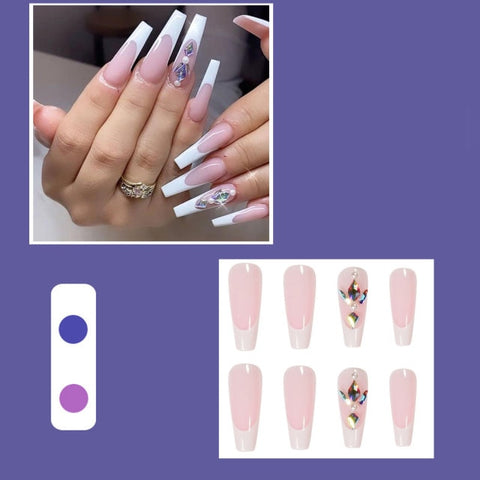 Long Coffin New Design False Full Cover Nails Inpluser