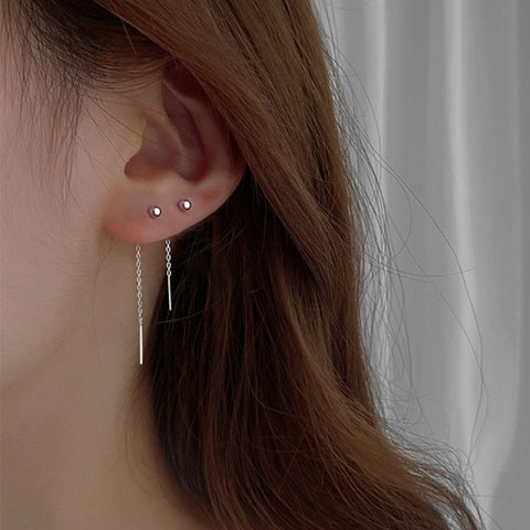 Long Tassel Butterfly Drop Earrings Silver Color Summer Jewelry Girls Party Gift