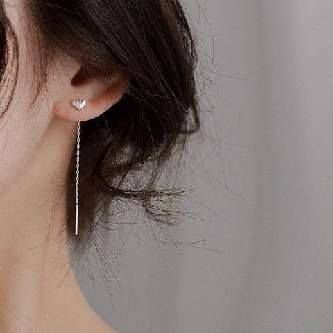 Long Tassel Butterfly Drop Earrings Silver Color Summer Jewelry Girls Party Gift