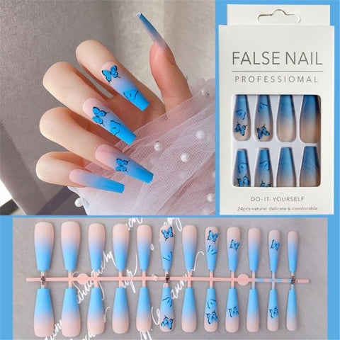 Long Coffin New Design False Full Cover Nails Inpluser