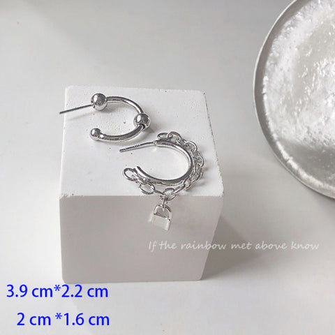 New Korean Metal Round Hoop Earrings for Women