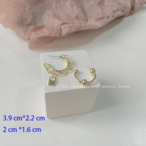 New Korean Metal Round Hoop Earrings for Women