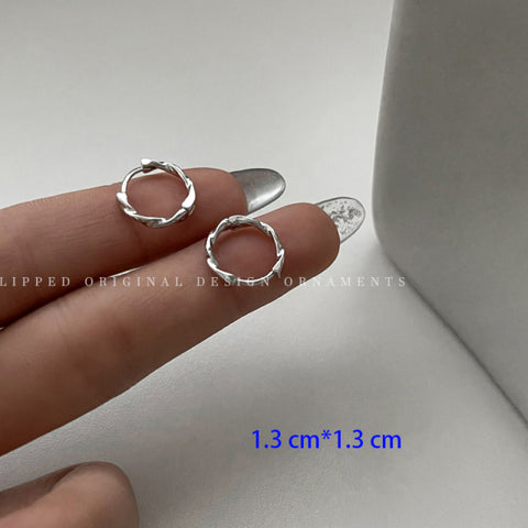 New Korean Metal Round Hoop Earrings for Women