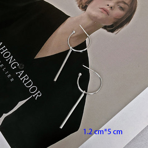 New Korean Metal Round Hoop Earrings for Women