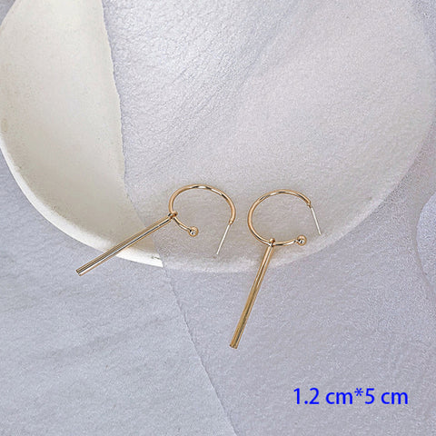 New Korean Metal Round Hoop Earrings for Women