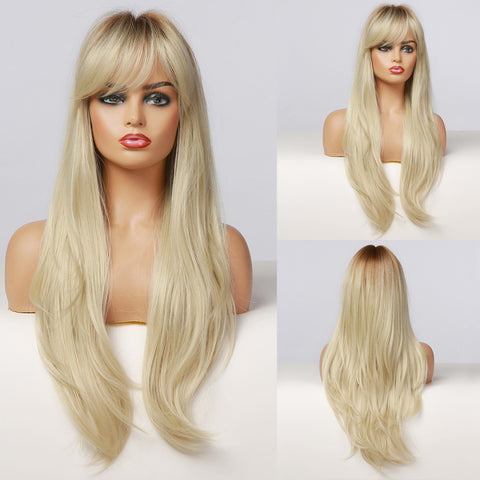 Long Straight Synthetic Wigs for Women Natural Wave Wigs